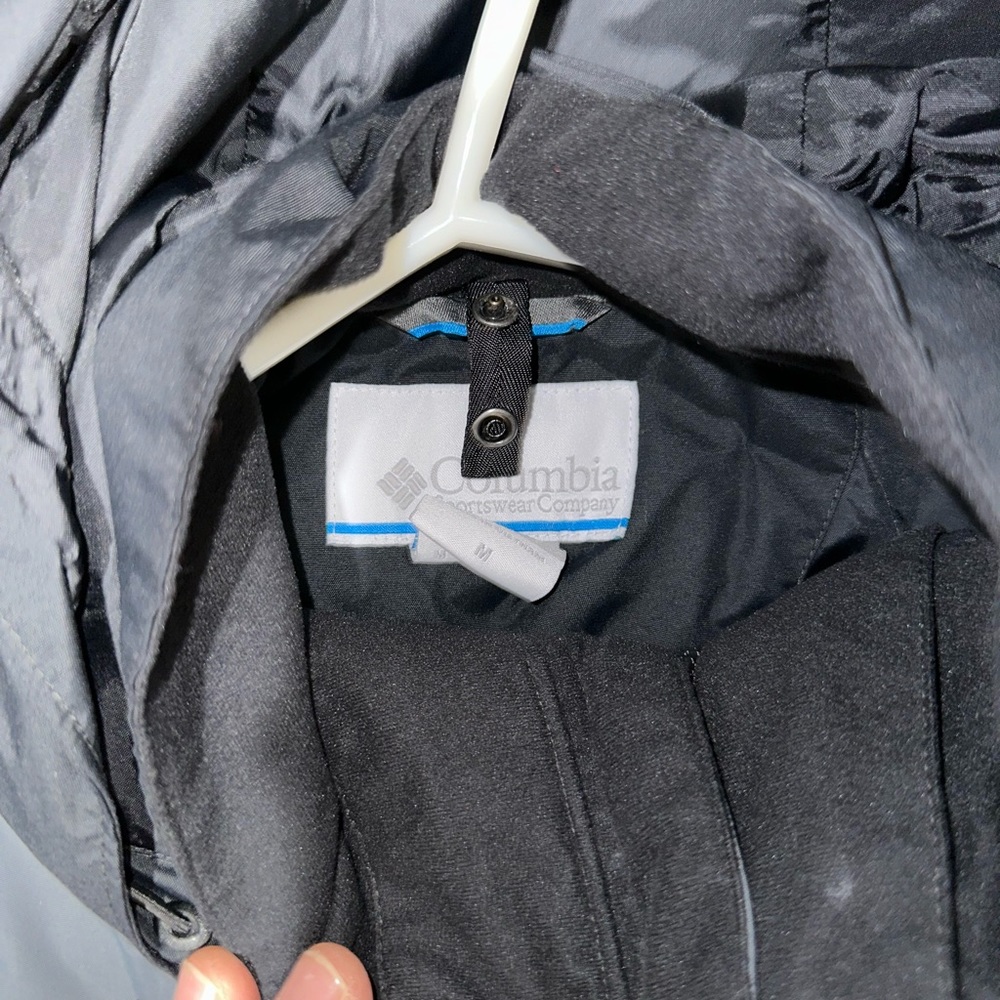 Columbia windbreaker jacket gray and black size medium